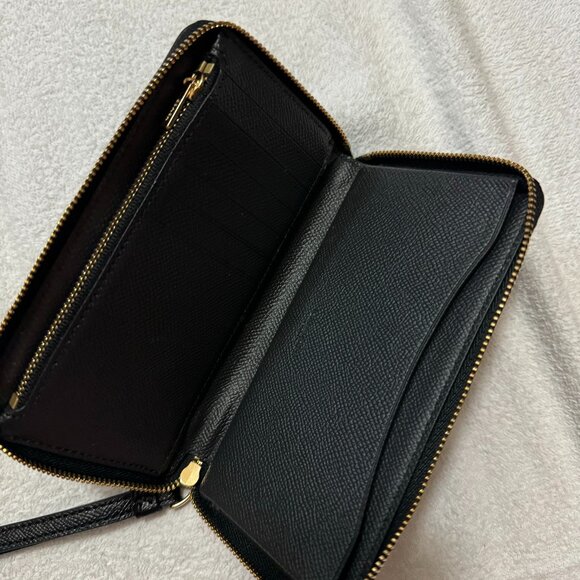 Coach Phone Wristlet Wallet, Black - Picture 3 of 3